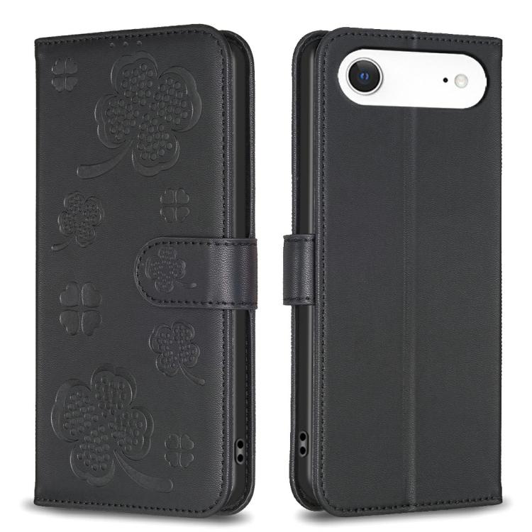 Four-leaf Embossed Leather Phone Case, For iPhone 17 Pro Max, For iPhone 17 Pro, For iPhone 17, For iPhone Air