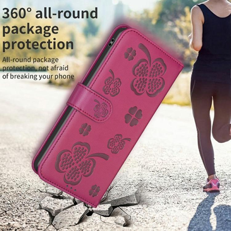 Four-leaf Embossed Leather Phone Case, For iPhone 17 Pro Max, For iPhone 17 Pro, For iPhone 17, For iPhone Air