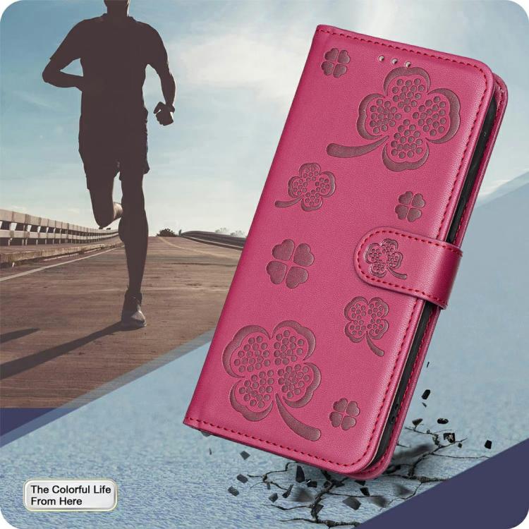 Four-leaf Embossed Leather Phone Case, For iPhone 17 Pro Max, For iPhone 17 Pro, For iPhone 17, For iPhone Air