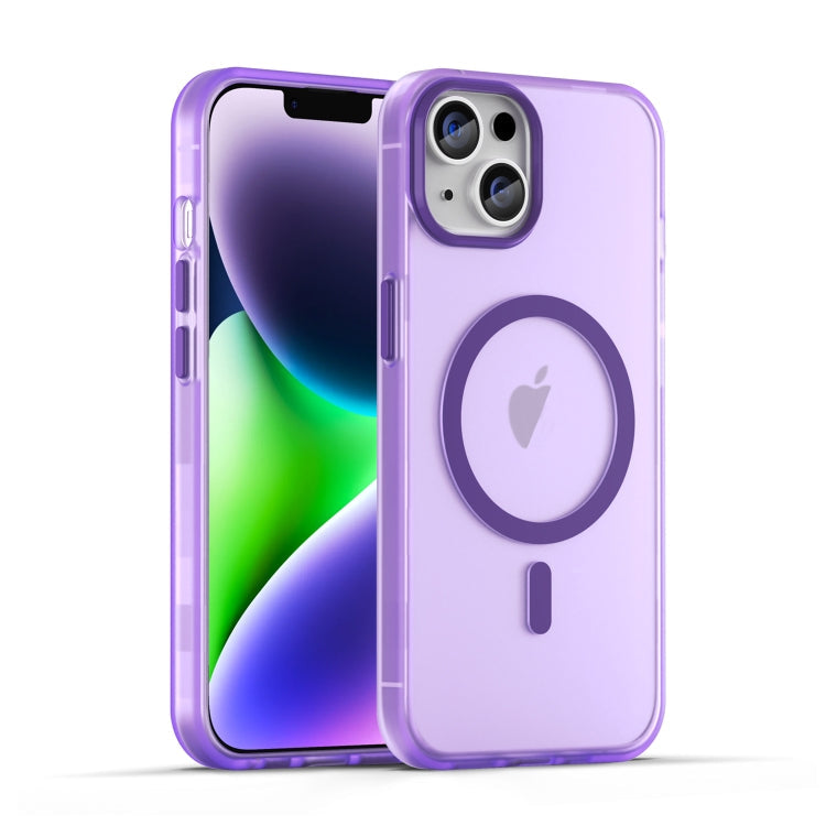 MagSafe Frosted Translucent TPU + PC Full Coverage Phone Case, For iPhone 15, For iPhone 14 Plus