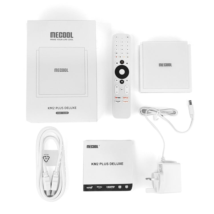 MECOOL KM2 Plus Android 11 Dual-band WiFi Smart Voice TV Box 4GB+32GB, AU Plug, US Plug, EU Plug, UK Plug