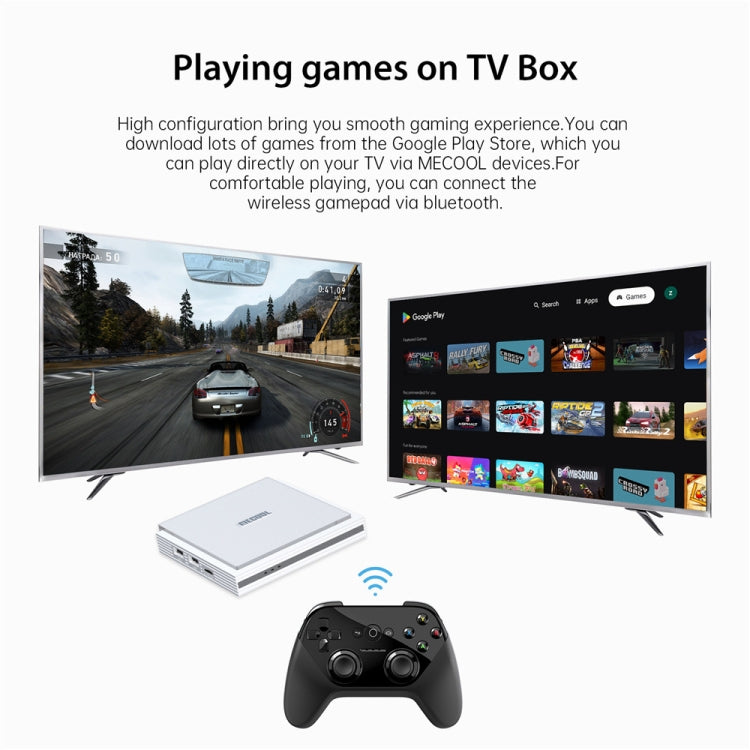 MECOOL KM2 Plus Android 11 Dual-band WiFi Smart Voice TV Box 4GB+32GB, AU Plug, US Plug, EU Plug, UK Plug
