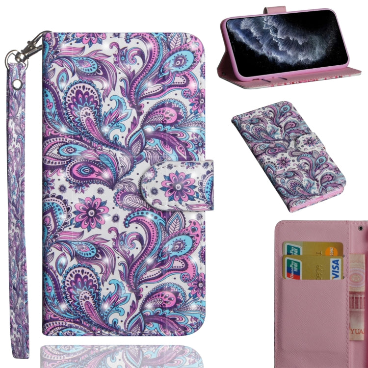3D Painting Pattern Horizontal Flip TPU + PU Leather Case with Holder & Card Slots & Wallet & Lanyard, For iPhone 11 Pro Max, For iPhone 11 Pro