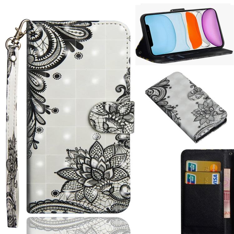 3D Painting Pattern Horizontal Flip TPU + PU Leather Case with Holder & Card Slots & Wallet & Lanyard, For iPhone 11, For iPhone SE 2022 / SE 2020 / 8 / 7