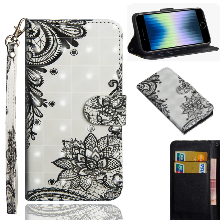 3D Painting Pattern Horizontal Flip TPU + PU Leather Case with Holder & Card Slots & Wallet & Lanyard, For iPhone 11, For iPhone SE 2022 / SE 2020 / 8 / 7