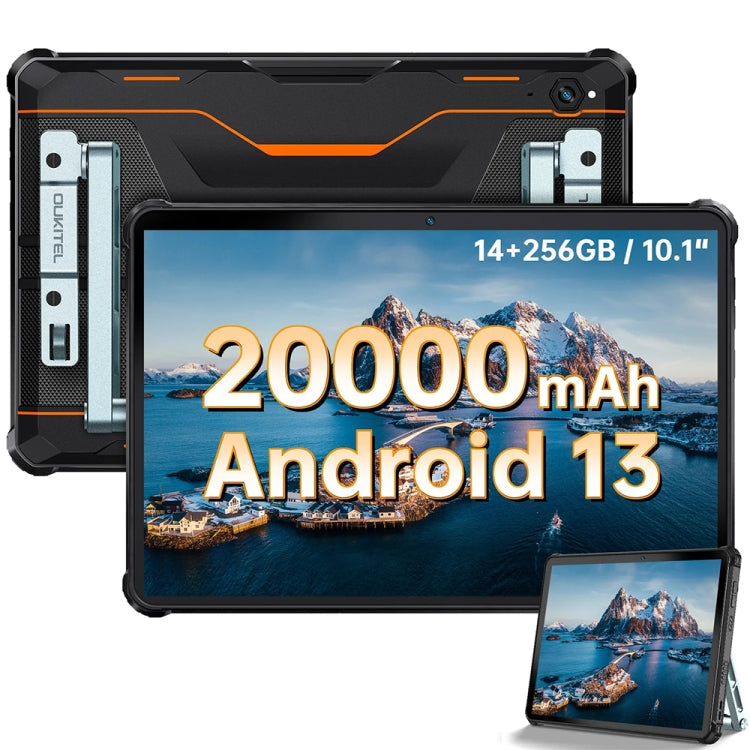 OUKITEL RT6 4G Network IP68/IP69K Rugged Tablet, 10.1 inch Android 13 MediaTek MT8788 Octa Core Support Dual SIM, EU Plug, RT6 8GB+256GB
