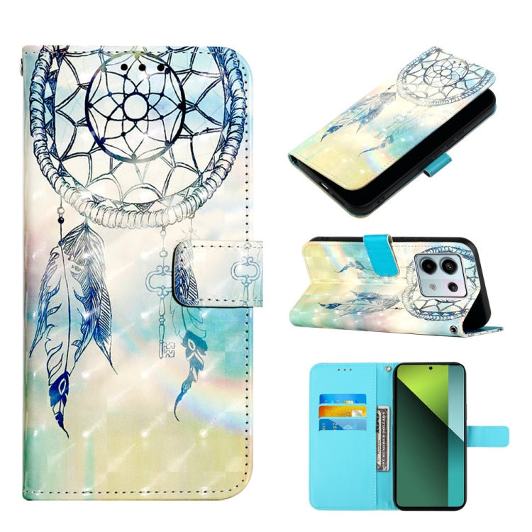 3D Painting Horizontal Flip Leather Phone Case, For Xiaomi Redmi Note 13 Pro+ 5G, For Xiaomi Redmi Note 13 Pro 5G Global