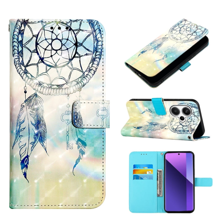 3D Painting Horizontal Flip Leather Phone Case, For Xiaomi Redmi Note 13 Pro+ 5G, For Xiaomi Redmi Note 13 Pro 5G Global