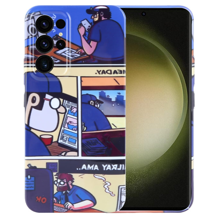 Painted Pattern Precise Hole PC Phone Case, For Samsung Galaxy S23 Ultra 5G