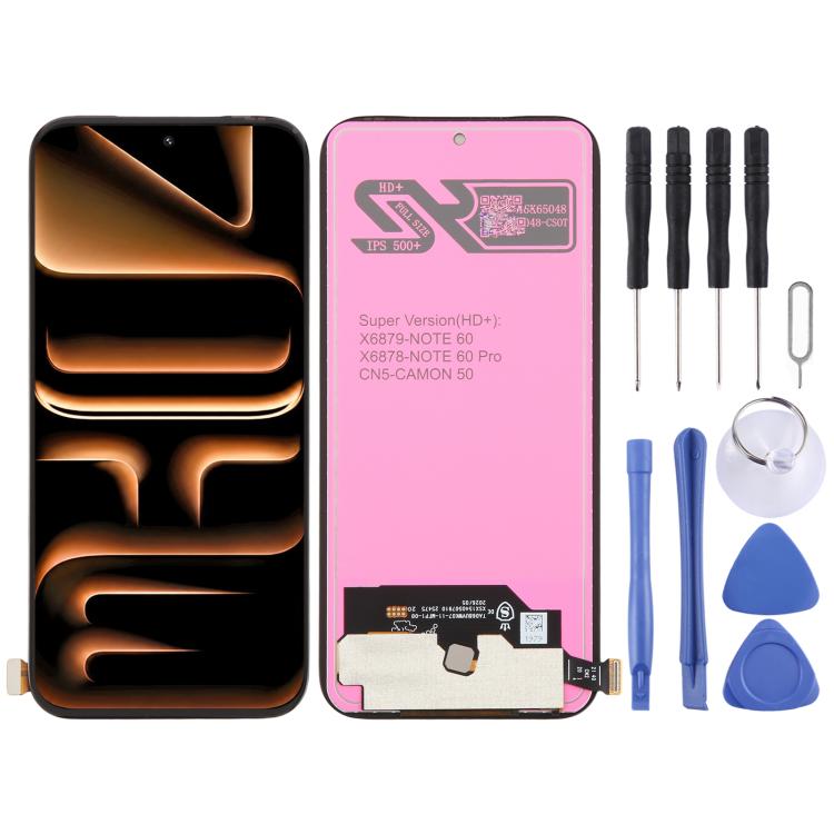 OEM LCD Screen with Digitizer Full Assembly, For Infinix GT 30 5G X6876, For Infinix Hot 60 5G X6726, For Infinix Hot 60 Pro 4G X6885, For Infinix Smart 10 Plus 4G X6725B, For Infinix Smart 10 4G X6725, For Infinix GT 30 Pro 5G X6873...