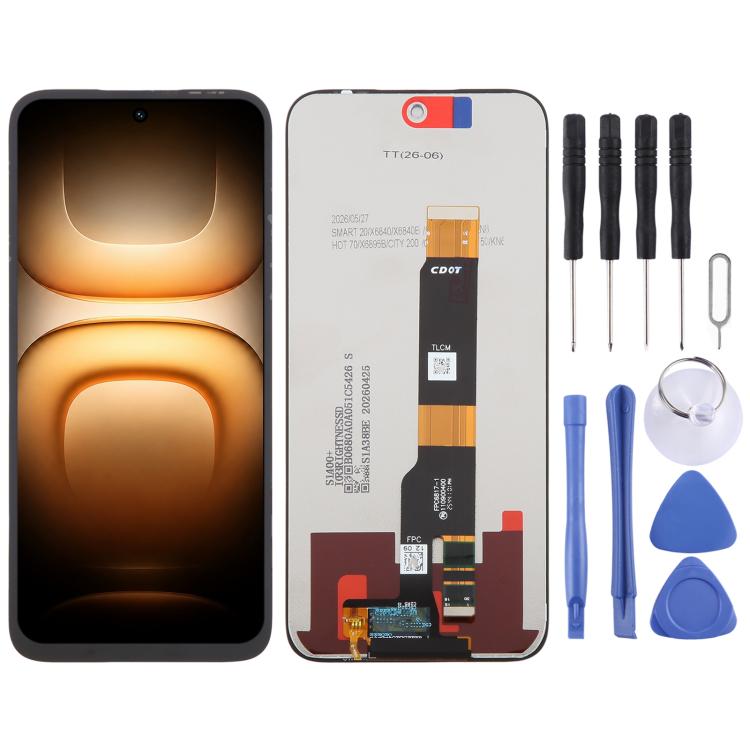 OEM LCD Screen with Digitizer Full Assembly, For Infinix GT 30 5G X6876, For Infinix Hot 60 5G X6726, For Infinix Hot 60 Pro 4G X6885, For Infinix Smart 10 Plus 4G X6725B, For Infinix Smart 10 4G X6725, For Infinix GT 30 Pro 5G X6873...