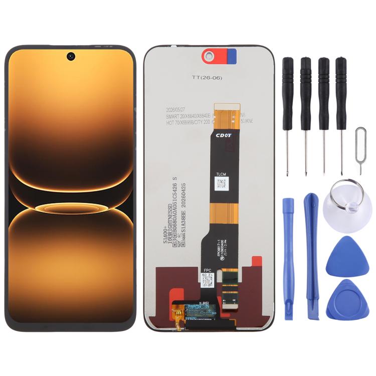 OEM LCD Screen with Digitizer Full Assembly, For Infinix GT 30 5G X6876, For Infinix Hot 60 5G X6726, For Infinix Hot 60 Pro 4G X6885, For Infinix Smart 10 Plus 4G X6725B, For Infinix Smart 10 4G X6725, For Infinix GT 30 Pro 5G X6873...