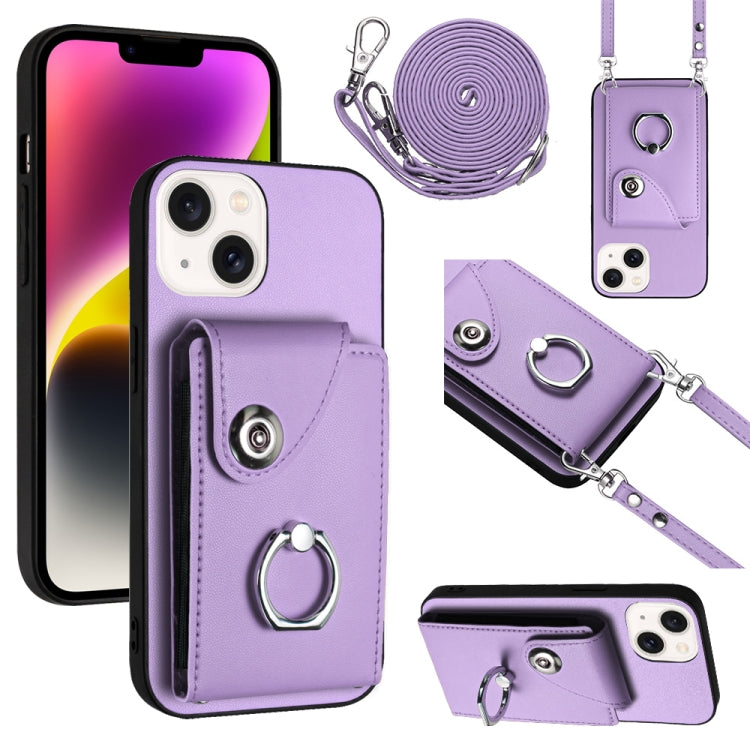 Organ Card Bag Ring Holder Phone Case with Long Lanyard, For iPhone 13, For iPhone 13 mini, For iPhone 12, For iPhone 12 Pro Max
