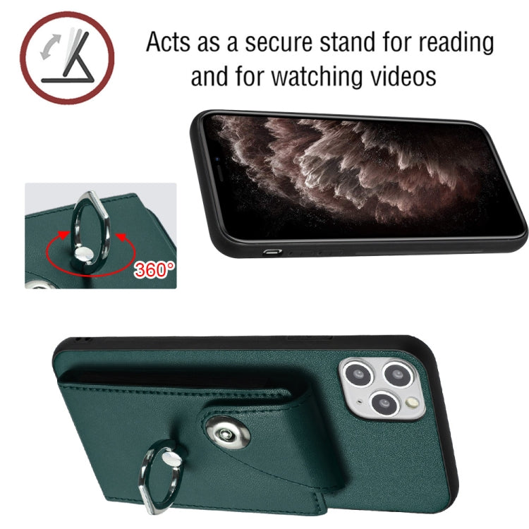 Organ Card Bag Ring Holder Phone Case with Long Lanyard, For iPhone 11 Pro, For iPhone X / XS, For iPhone XR, For iPhone XS Max