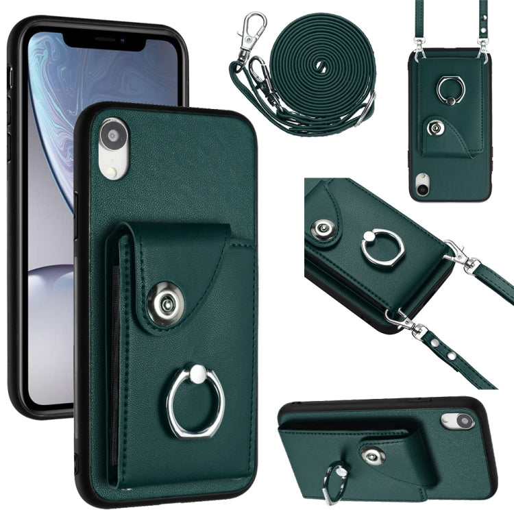 Organ Card Bag Ring Holder Phone Case with Long Lanyard, For iPhone 11 Pro, For iPhone X / XS, For iPhone XR, For iPhone XS Max