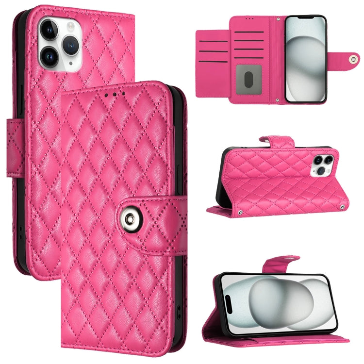 Rhombic Texture Flip Leather Phone Case with Lanyard, For iPhone 11, For iPhone 11 Pro, For iPhone XS / X, For iPhone XR