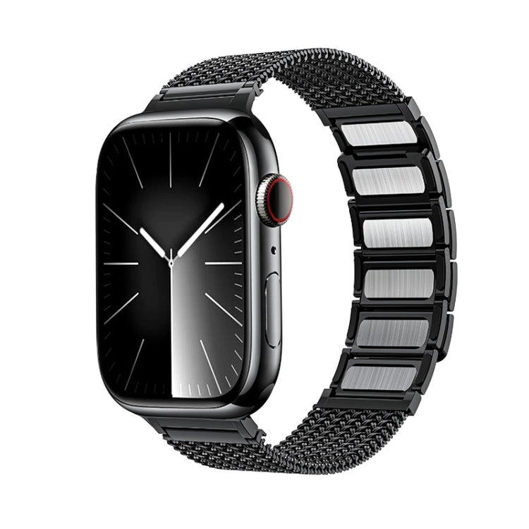 Magnetic Clasp Braided Chain Stainless Steel Watch Band, For Apple Watch Series 4 44mm, For Apple Watch Series 4 40mm, For Apple Watch Series 3 38mm, For Apple Watch Series 3 42mm, For Apple Watch Series 2 42mm, For Apple Watch Series 2 38mm