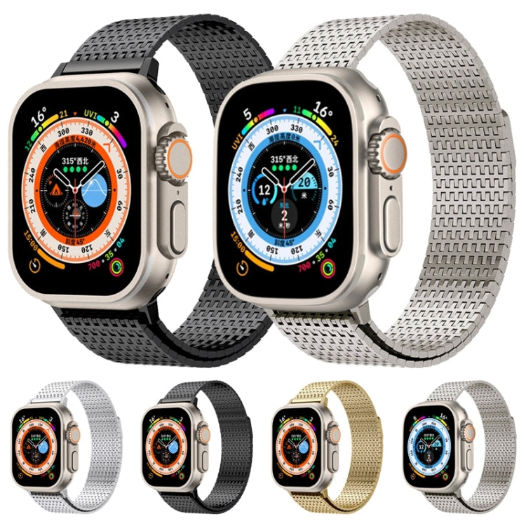 Milanese Loop Magnetic Clasp Stainless Steel Watch Band, For Apple Watch SE 2023 44mm, For Apple Watch SE 2023 40mm, For Apple Watch Ultra 2 49mm, For Apple Watch Series 9 45mm, For Apple Watch Series 9 41mm, For Apple Watch Ultra 49mm