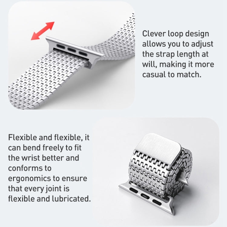 Milanese Loop Magnetic Clasp Stainless Steel Watch Band, For Apple Watch Series 8 41mm, For Apple Watch Series 8 45mm, For Apple Watch SE 2022 40mm, For Apple Watch SE 2022 44mm, For Apple Watch Series 7 41mm, For Apple Watch Series 7 45mm