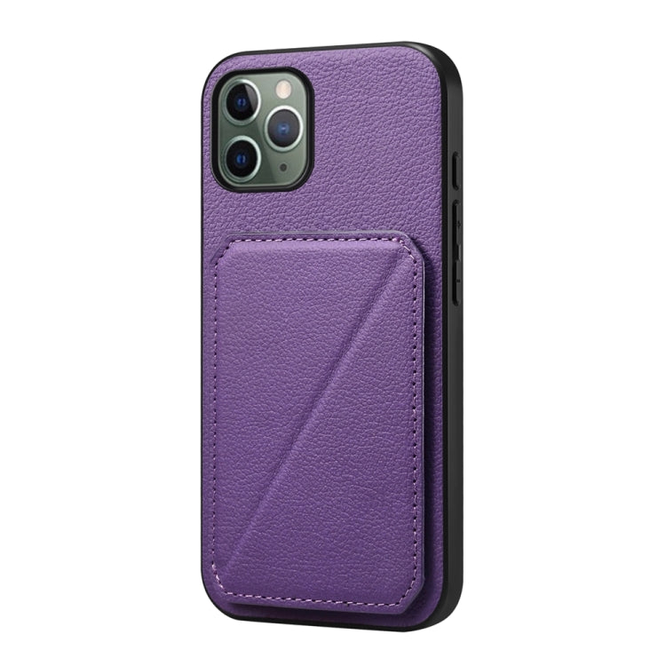 D04 Calf Texture Dual Card Slot Holder Phone Case, For iPhone 11, For iPhone 11 Pro, For iPhone X / XS, For iPhone XR, For iPhone XS Max, For iPhone 7 Plus / 8 Plus