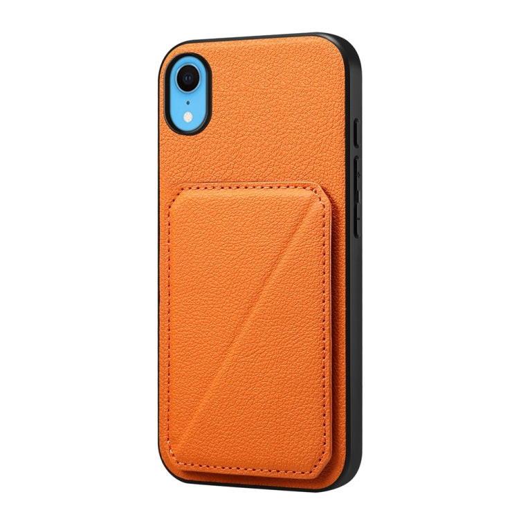 D04 Calf Texture Dual Card Slot Holder Phone Case, For iPhone 11, For iPhone 11 Pro, For iPhone X / XS, For iPhone XR, For iPhone XS Max, For iPhone 7 Plus / 8 Plus