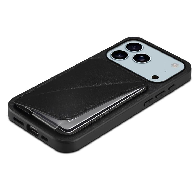 D04 Calf Texture Dual Card Slot Holder Phone Case, For iPhone 17 Pro Max, For iPhone 17 Pro, For iPhone 17, For iPhone Air, For iPhone 7 / 8 / SE 2022, For iPhone 16 Pro Max