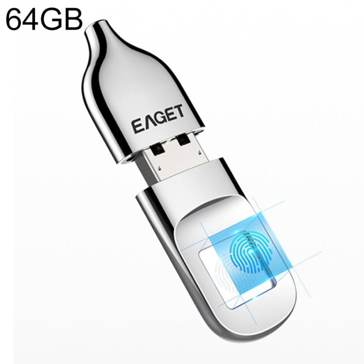 USB 2.0 Interface Metal Flash U Disk with Fingerprint Identification, FU5 64G