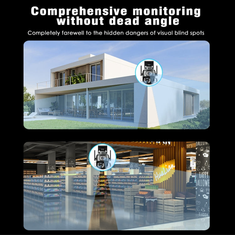 Q821 4MP Binocular Zoom Dual Light Source Outdoor IP67 Waterproof WiFi Camera, Q821