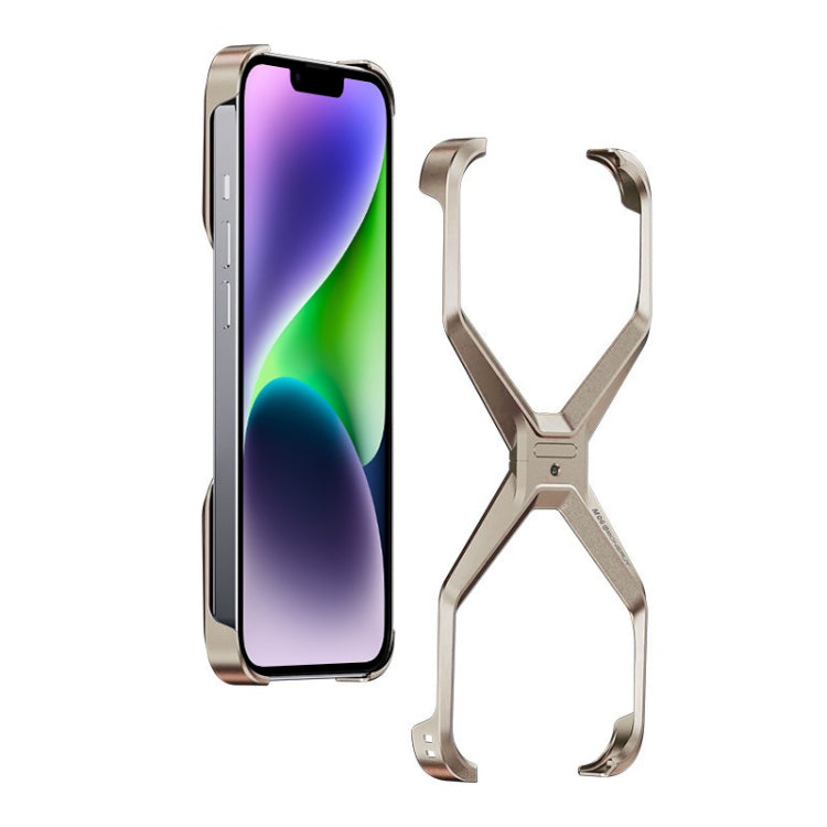 Frameless X-shaped Metal Phone Case, For iPhone 15 Pro Max, For iPhone 15 Pro, For iPhone 15, For iPhone 13 / 14, For iPhone 13 Pro / 14 Pro, For iPhone 13 Pro Max / 14 Pro Max