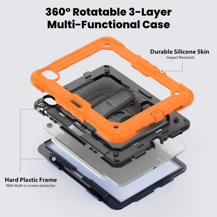 Lucky Wheel Grip Silicone Hybrid PC Tablet Case with Shoulder Strap, For iPad Air 11 2026 / 2025 / 2024