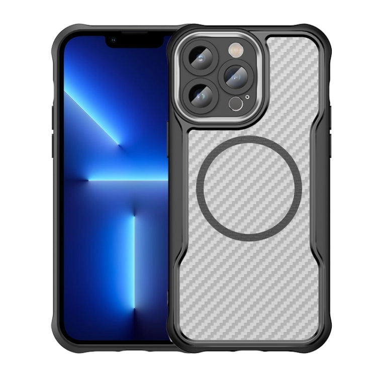 Carbon Fiber Texture MagSafe Translucent Phone Case, For iPhone 15, For iPhone 14 / 13, For iPhone 14 Pro, For iPhone 14 Pro Max, For iPhone 13 Pro Max, For iPhone 13 Pro