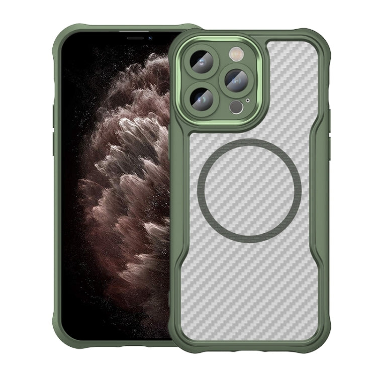 Carbon Fiber Texture MagSafe Translucent Phone Case, For iPhone 12, For iPhone 12 Pro Max, For iPhone 12 Pro, For iPhone 11 Pro Max, For iPhone 11, For iPhone 11 Pro