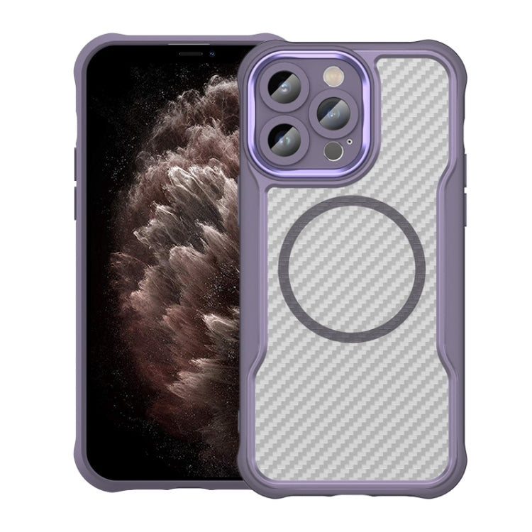 Carbon Fiber Texture MagSafe Translucent Phone Case, For iPhone 12, For iPhone 12 Pro Max, For iPhone 12 Pro, For iPhone 11 Pro Max, For iPhone 11, For iPhone 11 Pro