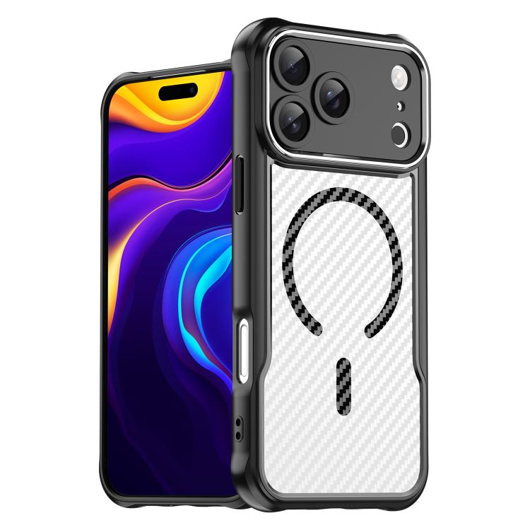 Carbon Fiber Texture MagSafe Translucent Phone Case, For iPhone 17e / 16e, For iPhone 17 Pro Max, For iPhone 17 Pro, For iPhone 17, For  iPhone Air, For iPhone 16 Pro Max