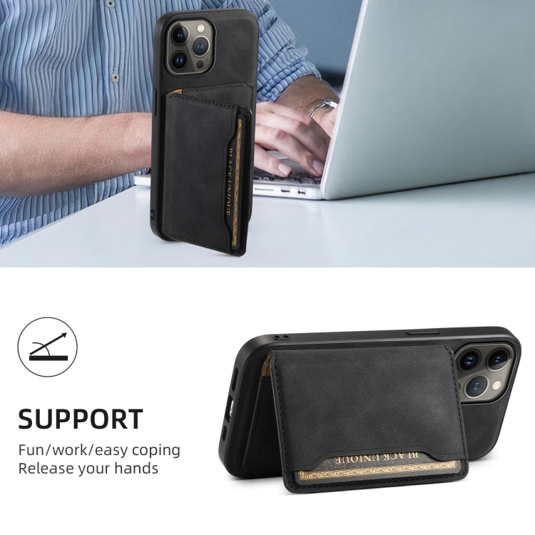 Denior D13 Retro Texture Leather MagSafe Card Bag Phone Case, For iPhone 13 Pro Max, For iPhone 13 Pro, For iPhone 12, For iPhone 12 Pro Max, For iPhone 12 Pro