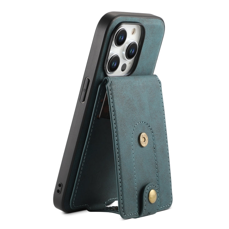 Denior D14 NK Retro Pattern MagSafe Magnetic Card Holder Leather Phone Case, For iPhone 13 Pro Max, For iPhone 13 Pro, For iPhone 12/12 Pro, For iPhone 12 Pro Max