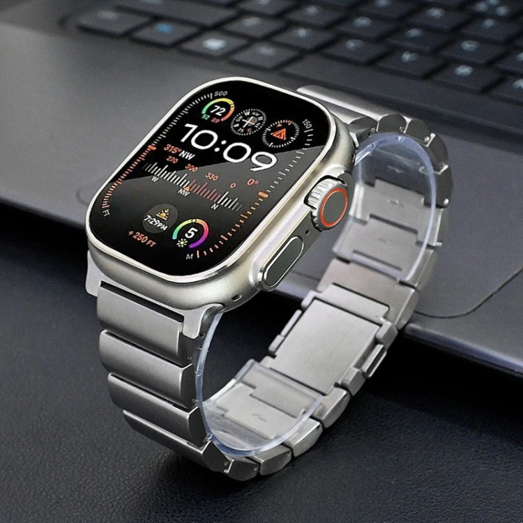 One-Bead Magnetic Buckle Titanium Metal Watch Band, For Apple Watch Series 7 41mm, For Apple Watch Series 7 45mm, For Apple Watch SE 40mm, For Apple Watch SE 44mm, For Apple Watch Series 6 40mm, For Apple Watch Series 6 44mm