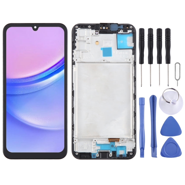 OLED LCD Screen Digitizer Full Assembly with Frame, For Samsung Galaxy A15 5G SM-A156B 6.43inch, For Samsung Galaxy A15 5G SM-A156B 6.36inch, For Samsung Galaxy A15 4G SM-A155F 6.36inch, For Samsung Galaxy A15 4G SM-A155F 6.43inch...