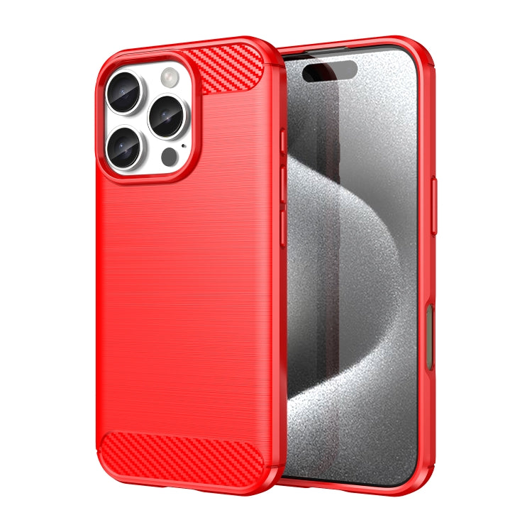 Brushed Texture Carbon Fiber TPU Phone Case, For iPhone 17e / 16e, For iPhone 17 Pro Max, For iPhone 17 Pro, For iPhone 17, For iPhone Air, For iPhone 16 Pro Max, For iPhone 16 Pro, For iPhone 16 Plus