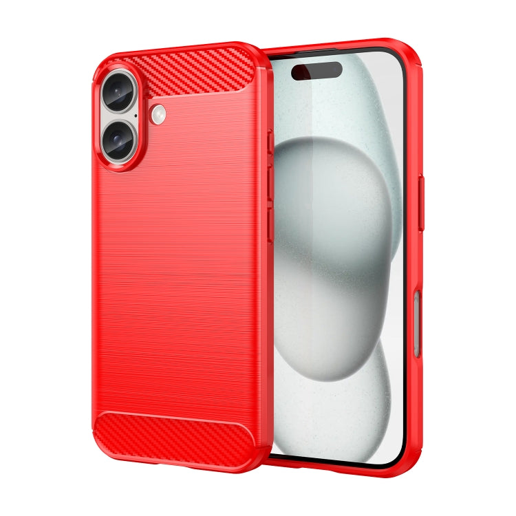 Brushed Texture Carbon Fiber TPU Phone Case, For iPhone 17e / 16e, For iPhone 17 Pro Max, For iPhone 17 Pro, For iPhone 17, For iPhone Air, For iPhone 16 Pro Max, For iPhone 16 Pro, For iPhone 16 Plus