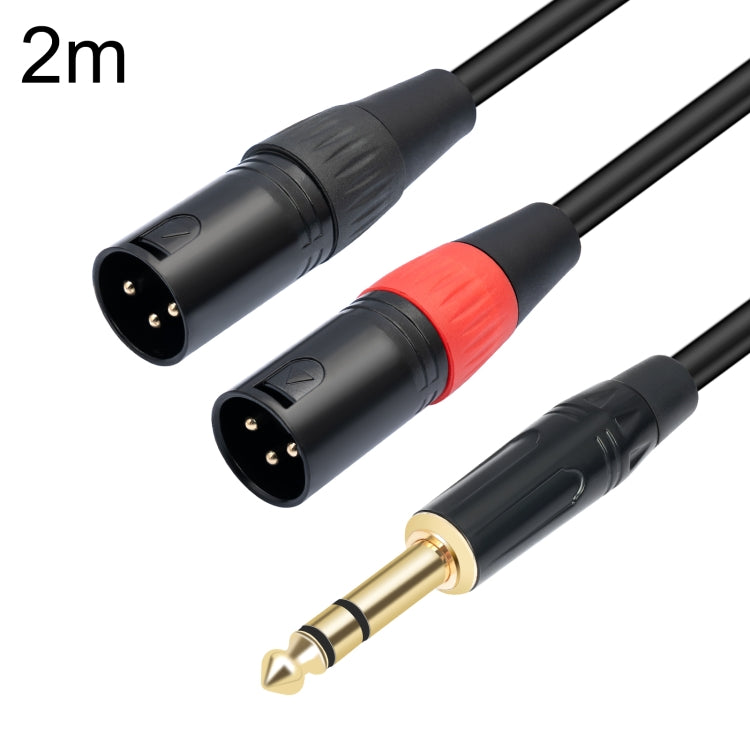 TC145YXK108RE-10 6.35mm 1/4 TRS Male to Dual XLR Male Audio Cable, 1m, 2m, 3m
