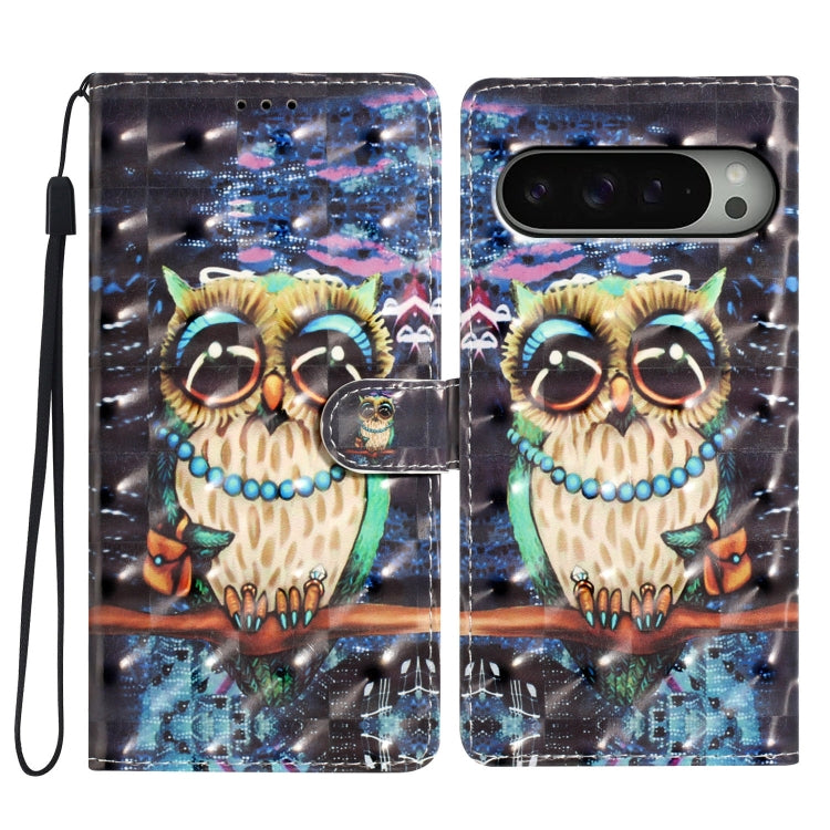 3D Pattern Leather Phone Case, For Google Pixel 9 Pro XL, For Google Pixel 9 / 9 Pro