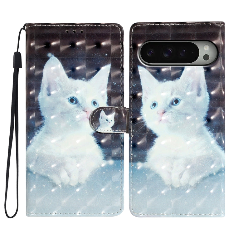 3D Pattern Leather Phone Case, For Google Pixel 9 Pro XL, For Google Pixel 9 / 9 Pro