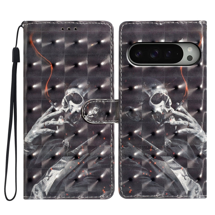3D Pattern Leather Phone Case, For Google Pixel 9 Pro XL, For Google Pixel 9 / 9 Pro