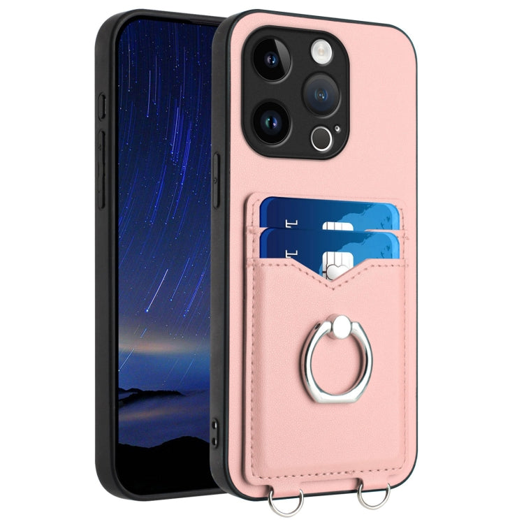R20 Ring Card Holder Phone Case, For iPhone 14 Plus, For iPhone 14, For iPhone 14 Pro, For iPhone 14 Pro Max