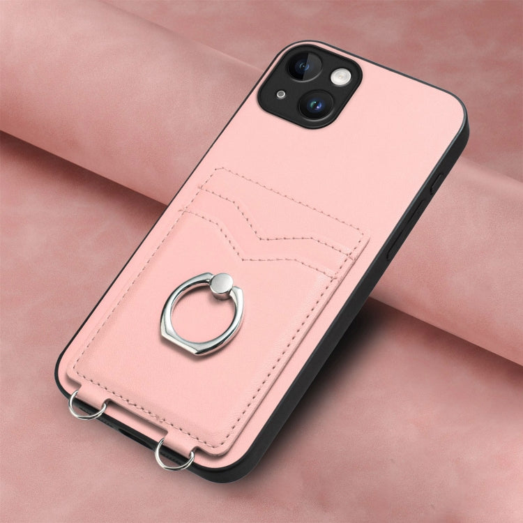 R20 Ring Card Holder Phone Case, For iPhone 14 Plus, For iPhone 14, For iPhone 14 Pro, For iPhone 14 Pro Max