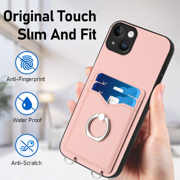 R20 Ring Card Holder Phone Case, For iPhone 14 Plus, For iPhone 14, For iPhone 14 Pro, For iPhone 14 Pro Max
