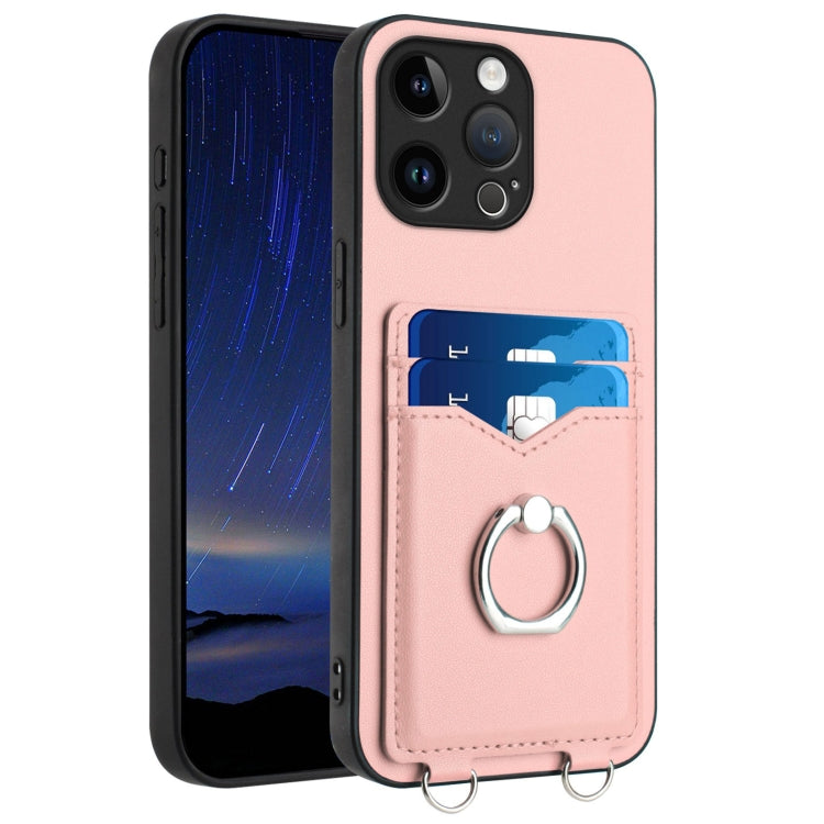 R20 Ring Card Holder Phone Case, For iPhone 14 Plus, For iPhone 14, For iPhone 14 Pro, For iPhone 14 Pro Max