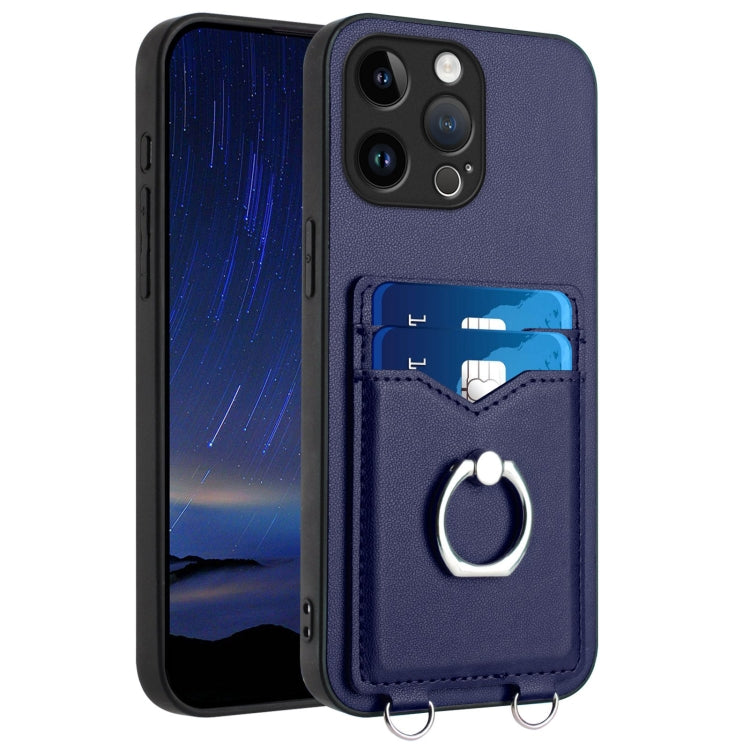 R20 Ring Card Holder Phone Case, For iPhone 14 Plus, For iPhone 14, For iPhone 14 Pro, For iPhone 14 Pro Max