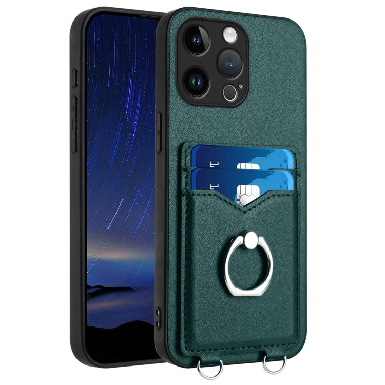 R20 Ring Card Holder Phone Case, For iPhone 14 Plus, For iPhone 14, For iPhone 14 Pro, For iPhone 14 Pro Max